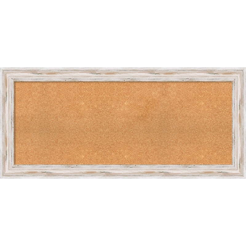 Alexandria White Washed Wood Framed Cork Board