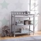 preview thumbnail 1 of 3, Delta Children Flat Top Changing Table with Casters, Grey