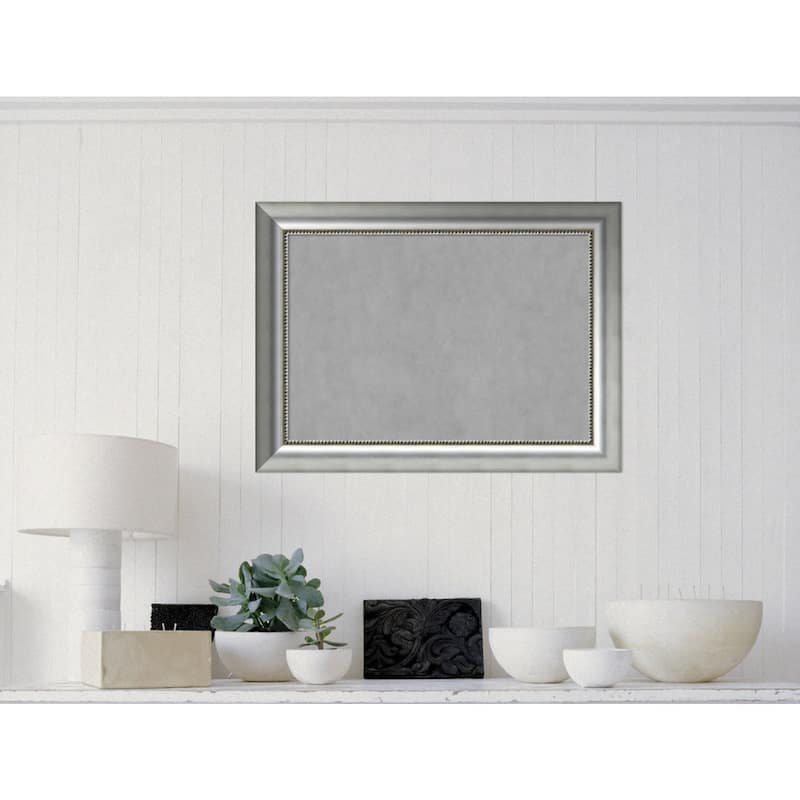 Framed Magnetic Board Choose Your Custom Size, Vegas Curved Silver Wood
