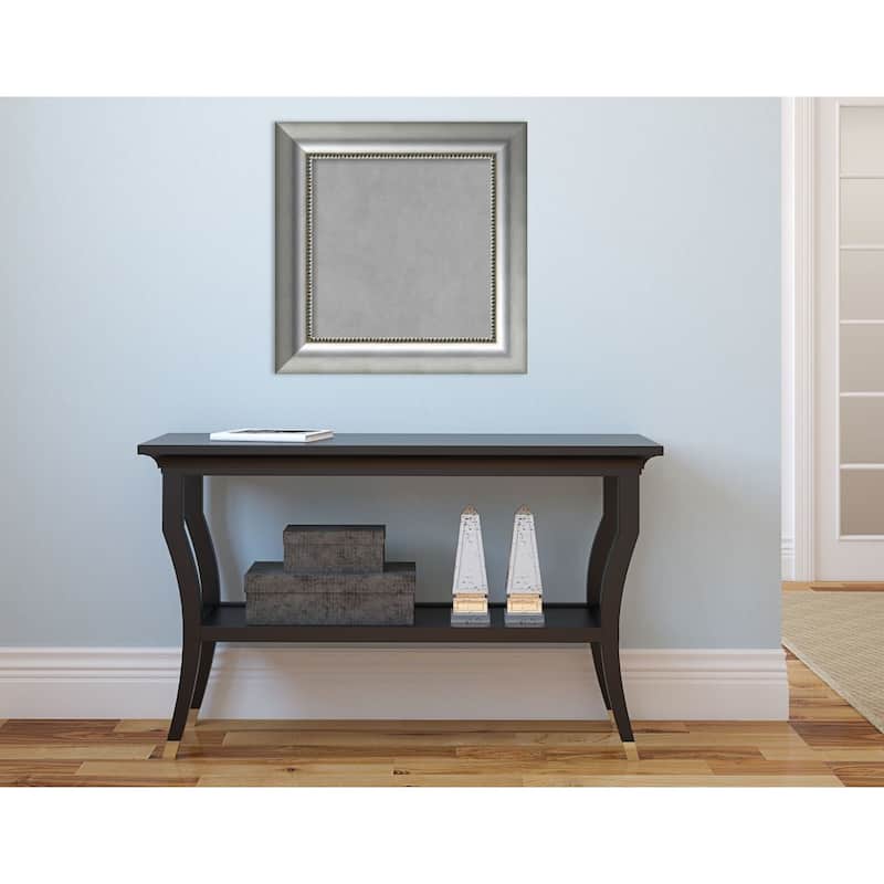 Framed Magnetic Board Choose Your Custom Size, Vegas Curved Silver Wood