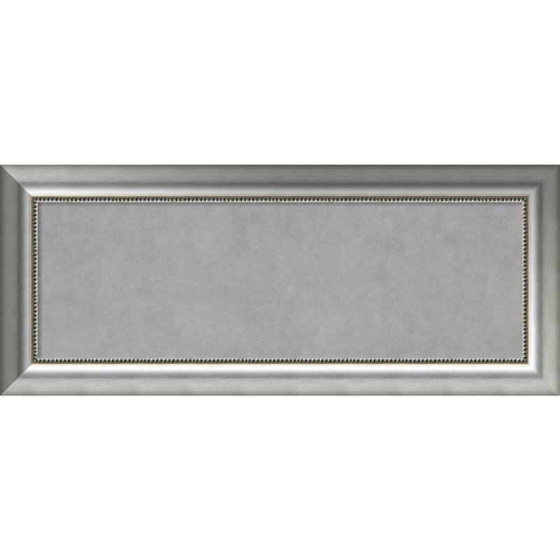 Framed Magnetic Board Choose Your Custom Size, Vegas Curved Silver Wood
