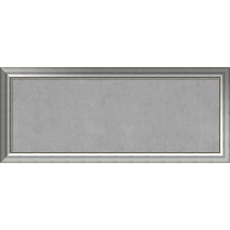 Framed Magnetic Board Choose Your Custom Size, Vegas Curved Silver Wood