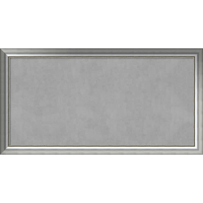 Framed Magnetic Board Choose Your Custom Size, Vegas Curved Silver Wood