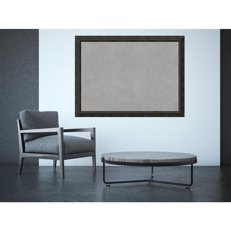 Framed Magnetic Board Choose Your Custom Size, Signore Bronze Wood