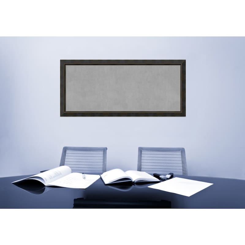 Framed Magnetic Board Choose Your Custom Size, Signore Bronze Wood