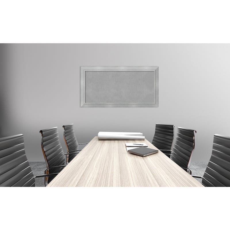 Framed Magnetic Board Choose Your Custom Size, Romano Silver Wood