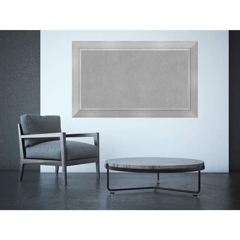 Framed Magnetic Board Choose Your Custom Size, Romano Silver Wood