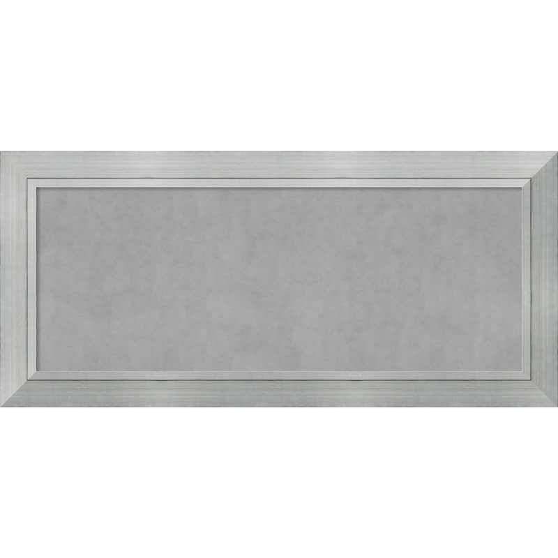 Framed Magnetic Board Choose Your Custom Size, Romano Silver Wood