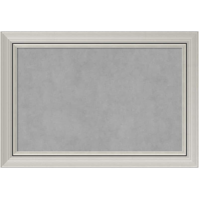 Framed Magnetic Board Choose Your Custom Size, Romano Silver Wood