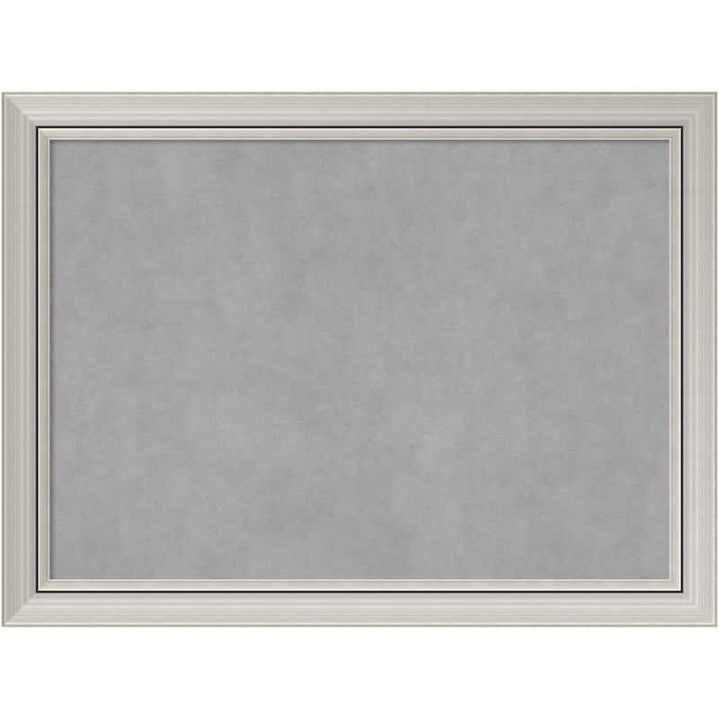Framed Magnetic Board Choose Your Custom Size, Romano Silver Wood