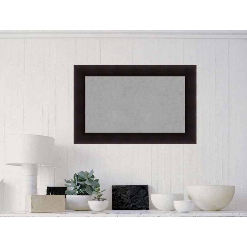 Framed Magnetic Board Choose Your Custom Size, Portico Espresso Wood