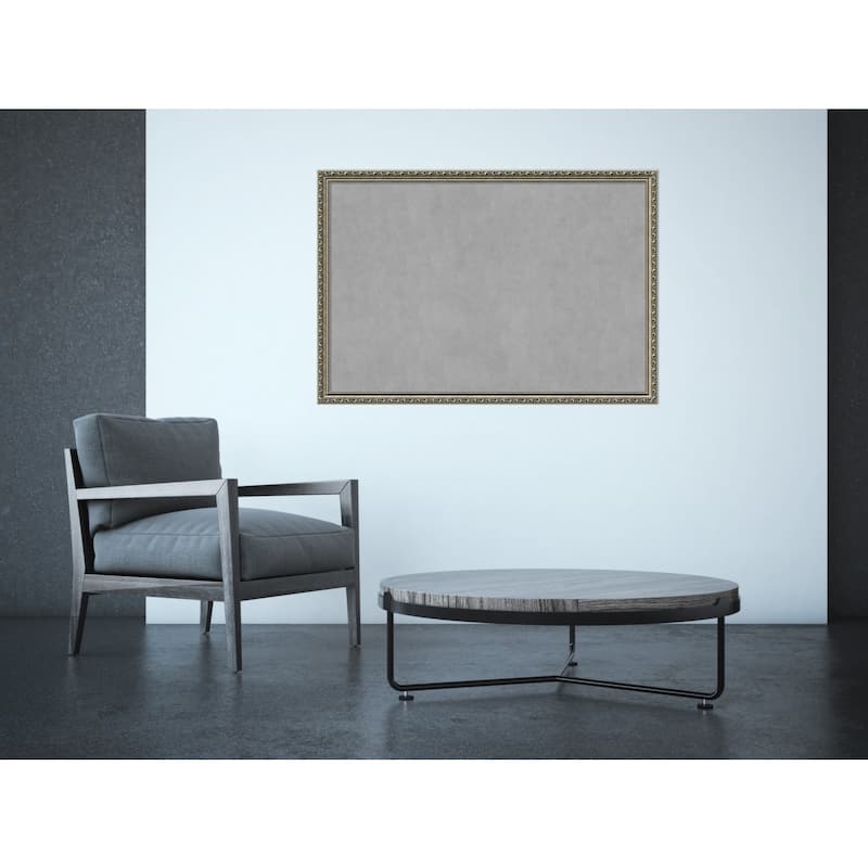 Framed Magnetic Board Choose Your Custom Size, Parisian Silver Wood