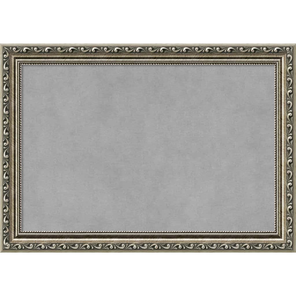 Framed Magnetic Board Choose Your Custom Size, Parisian Silver Wood