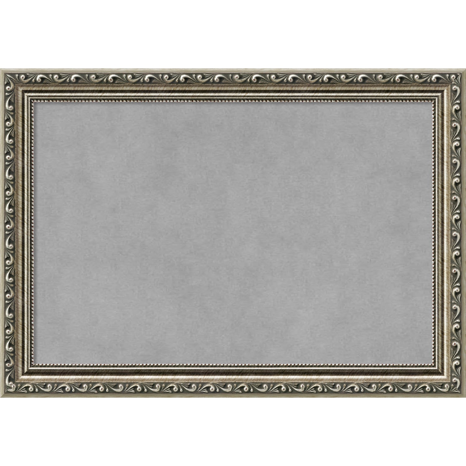 Framed Magnetic Board Choose Your Custom Size, Parisian Silver Wood