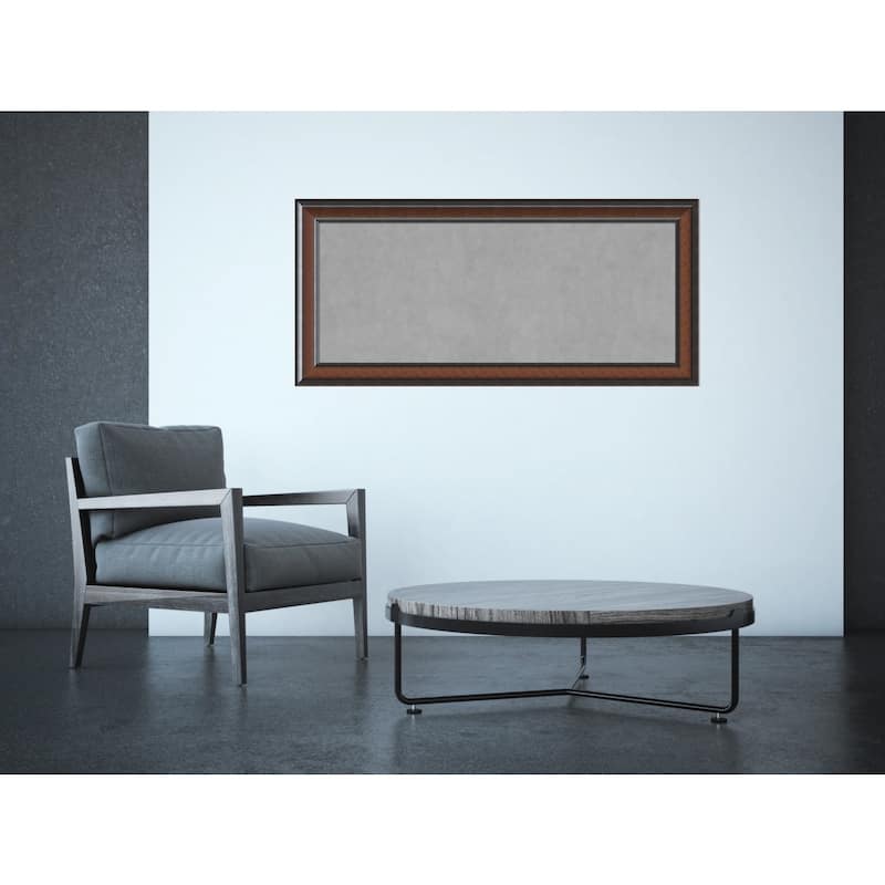 Framed Magnetic Board Choose Your Custom Size, Cyprus Walnut Wood