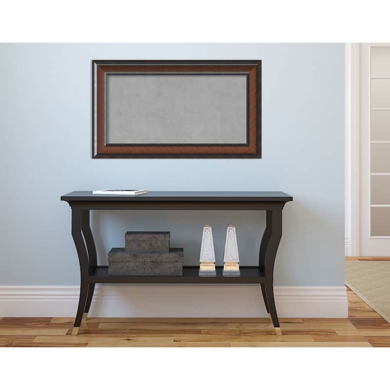 Framed Magnetic Board Choose Your Custom Size, Cyprus Walnut Wood