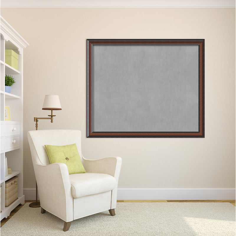 Framed Magnetic Board Choose Your Custom Size, Cyprus Walnut Wood