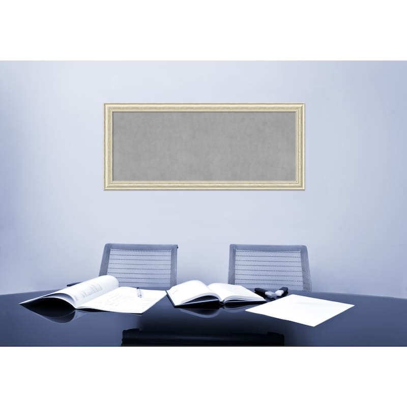 Framed Magnetic Board Choose Your Custom Size, Country White Wash Wood