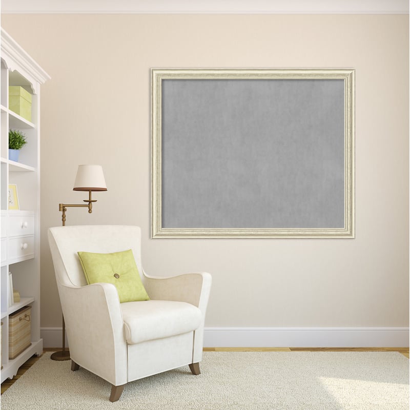 Framed Magnetic Board Choose Your Custom Size, Country White Wash Wood