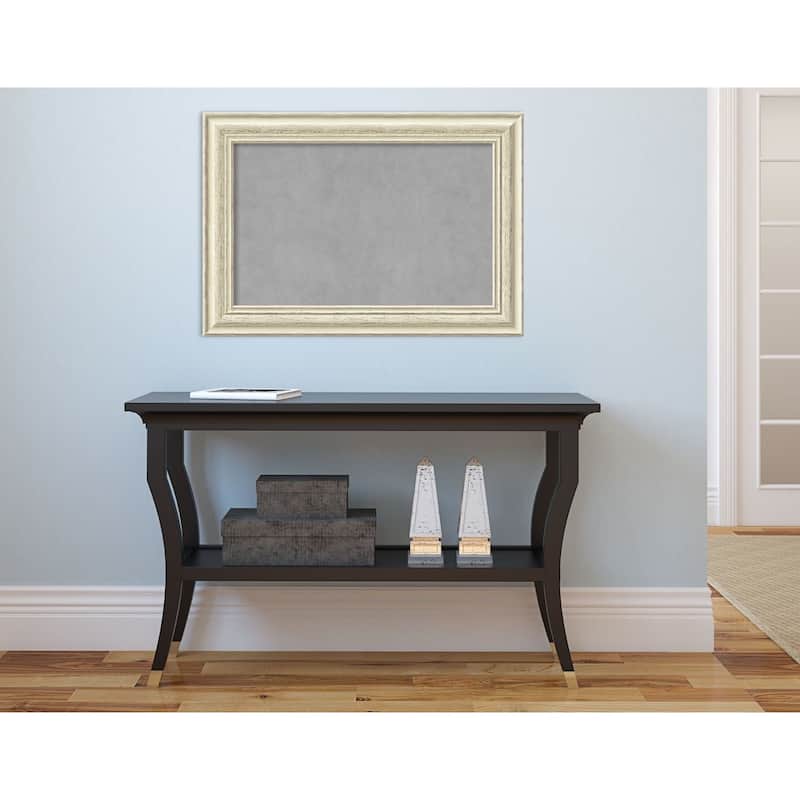 Framed Magnetic Board Choose Your Custom Size, Country White Wash Wood