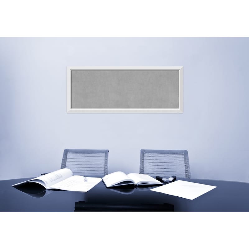 Framed Magnetic Board Choose Your Custom Size, Blanco White Wood
