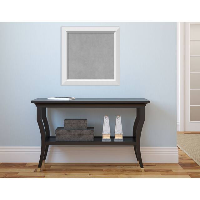 Framed Magnetic Board Choose Your Custom Size, Blanco White Wood