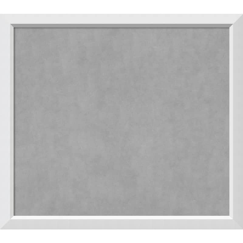Framed Magnetic Board Choose Your Custom Size, Blanco White Wood