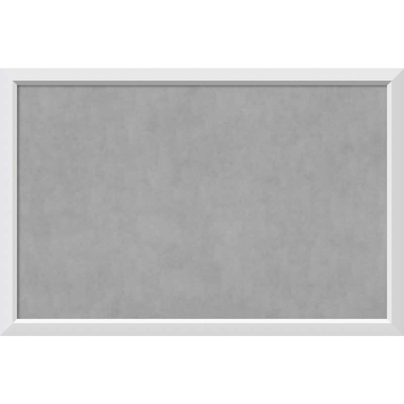 Framed Magnetic Board Choose Your Custom Size, Blanco White Wood
