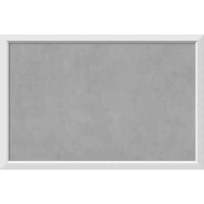 Framed Magnetic Board Choose Your Custom Size, Blanco White Wood