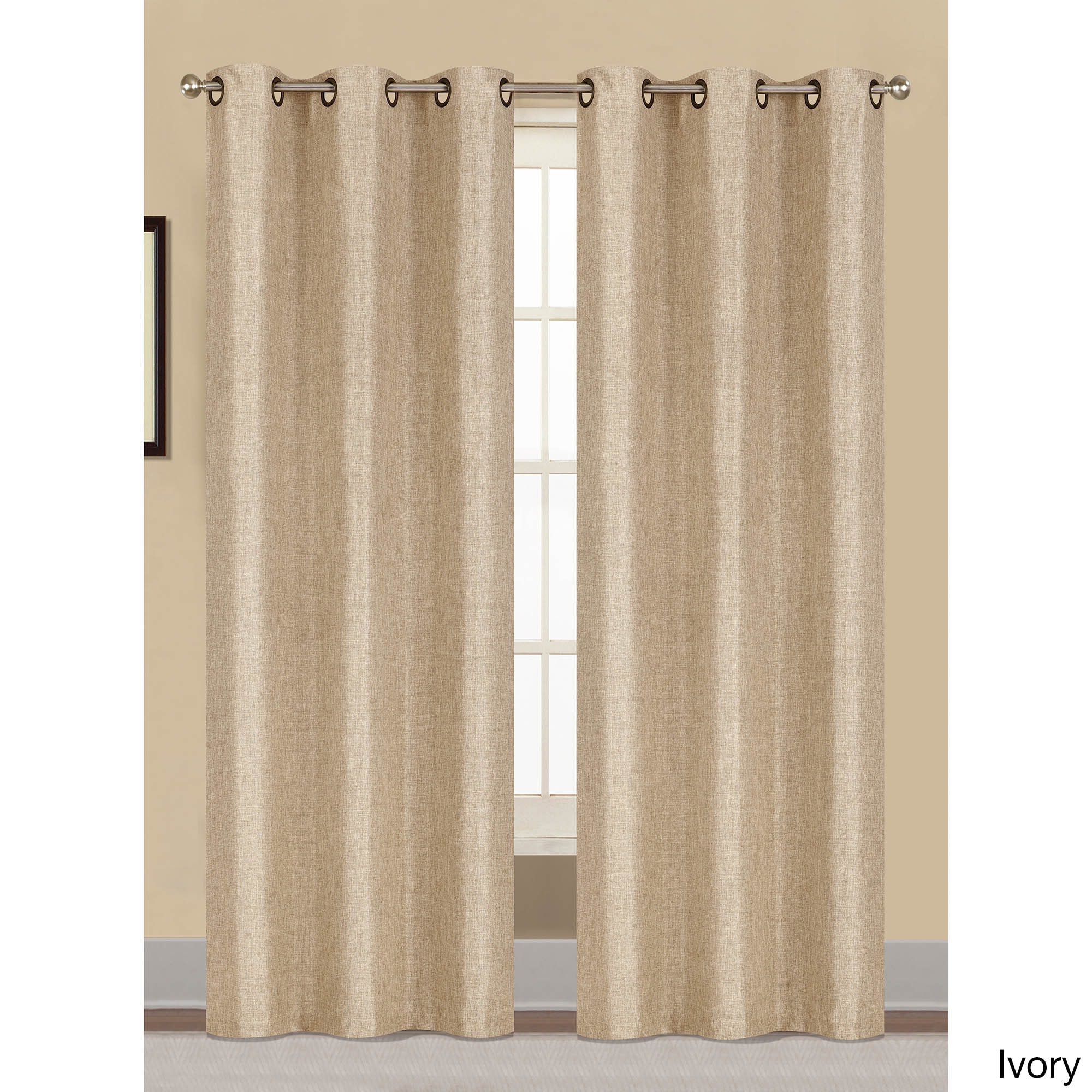Window Elements Willow Textured Woven 96 Inch Grommet Curtain Panel Window Elements Willow Textured Woven 96 Inch Grommet