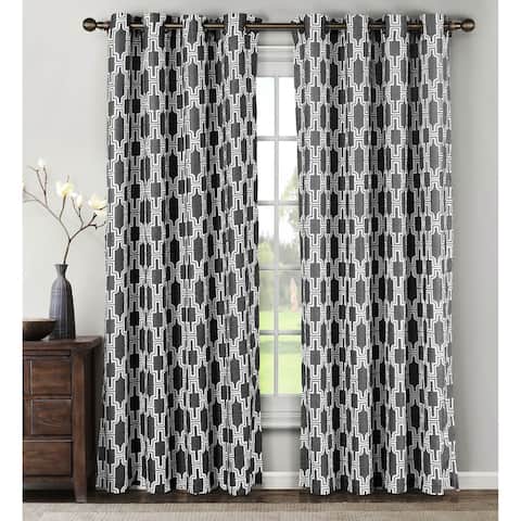 Window Elements Wesley Linen Blend 84-inch Grommet Curtain Panel Pair - 54 x 84 - 54 x 84