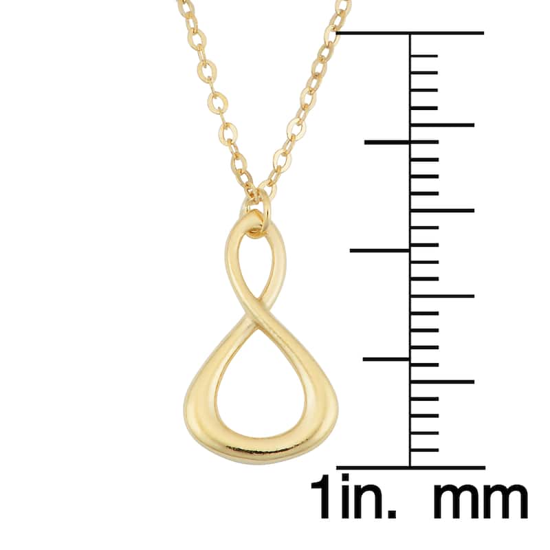 Fremada Italian 14k Yellow Gold Infinity Pendant Necklace (18 inch)