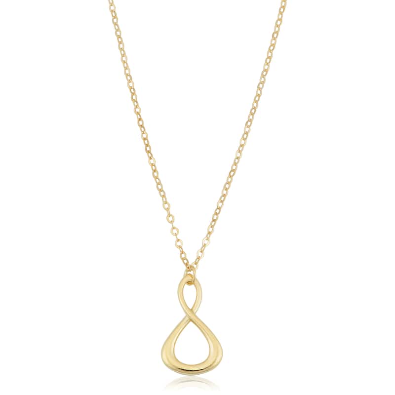 Fremada Italian 14k Yellow Gold Infinity Pendant Necklace (18 inch)
