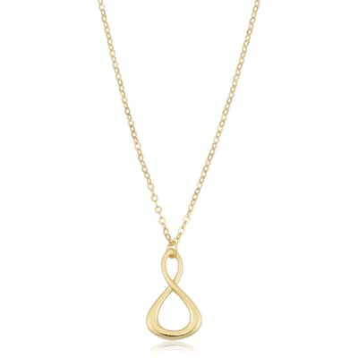 Fremada Italian 14k Yellow Gold Infinity Pendant Necklace (18 inch)