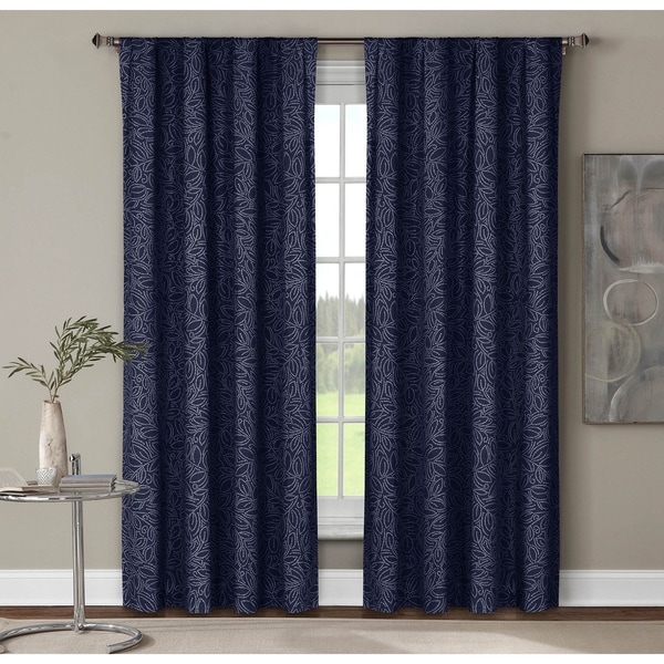 Shop Window Elements Leila Printed 96inch Extrawide Rod Pocket Curtain Panel Pair  52 x 96 