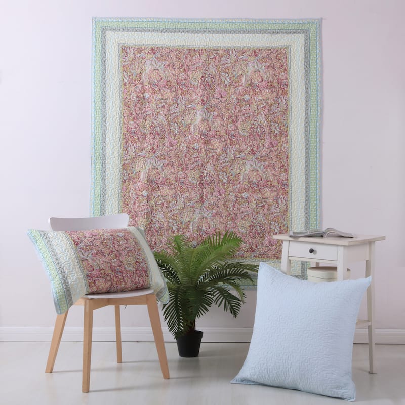 Barefoot Bungalow Palisades Pastel Quilted Throw