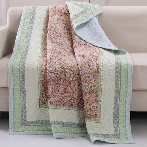 Barefoot Bungalow Palisades Pastel Quilted Throw