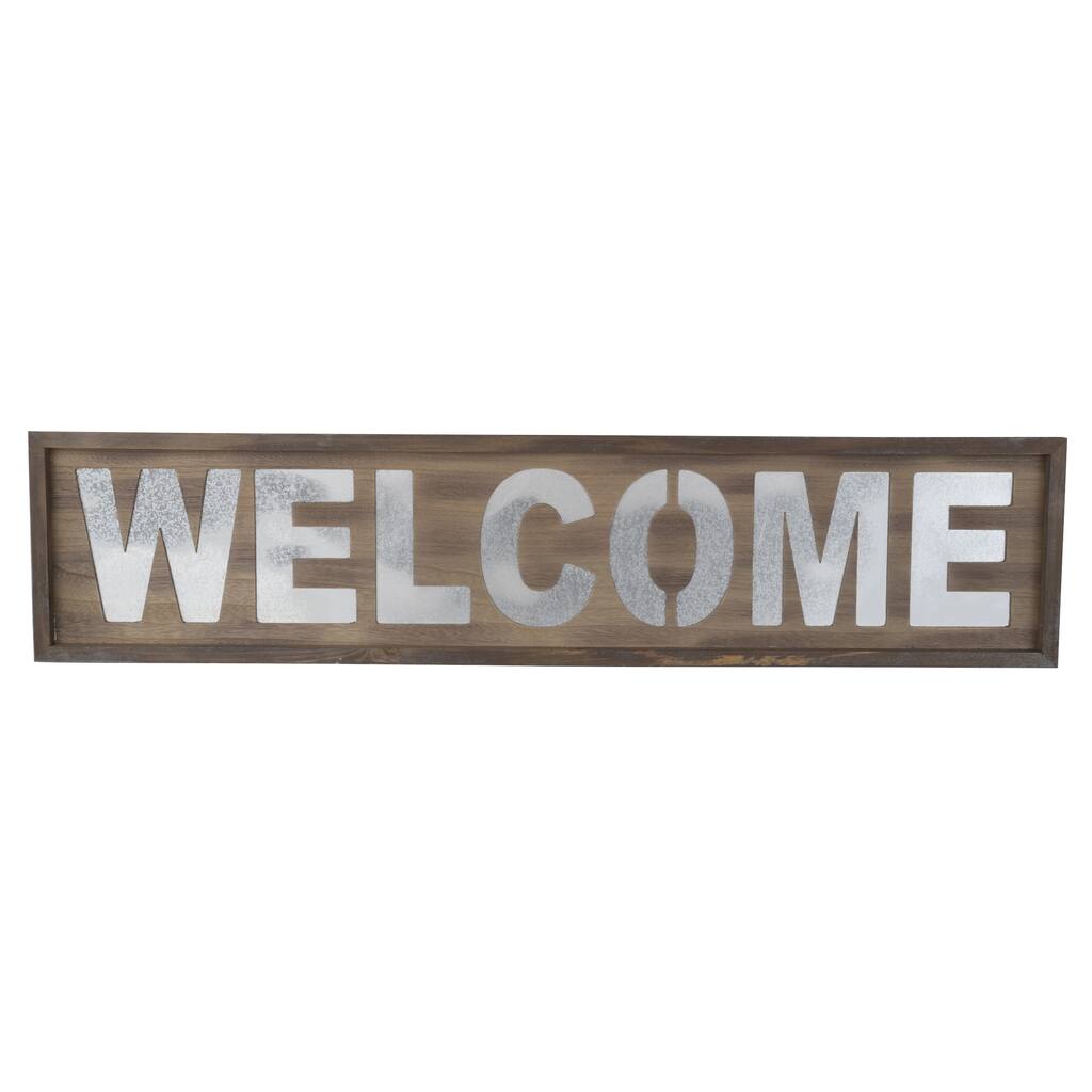 Journee Home 36 in Cut Out Wood Welcome Sign