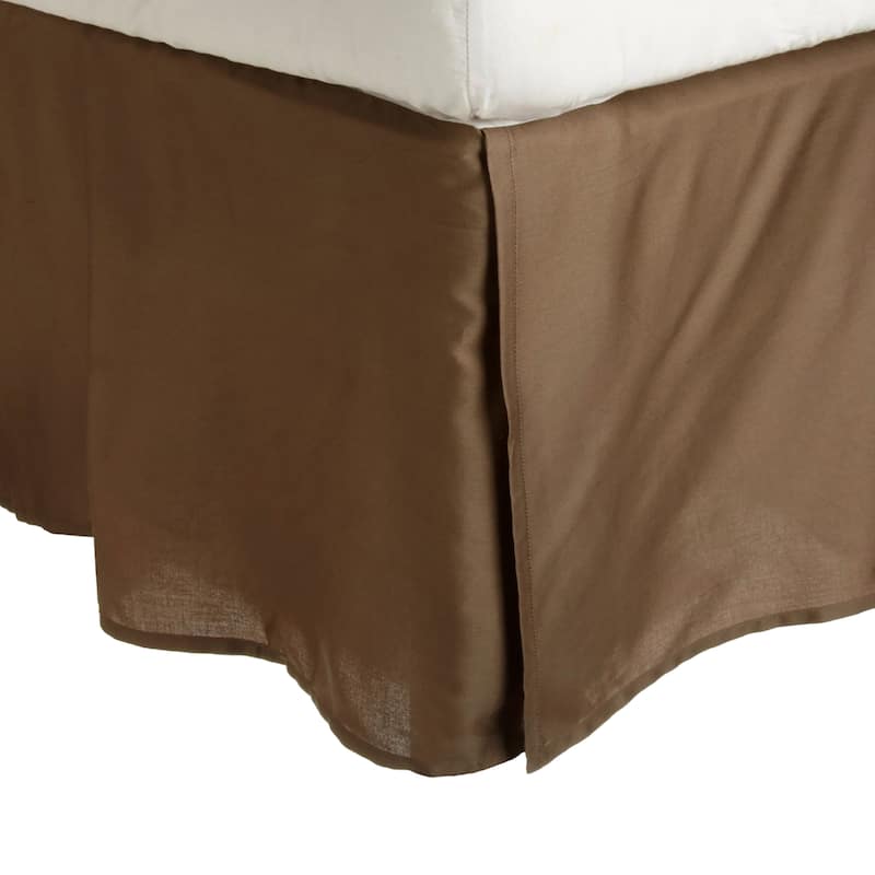 Superior Combed Cotton 15-inch Drop Bedskirt - King - Taupe