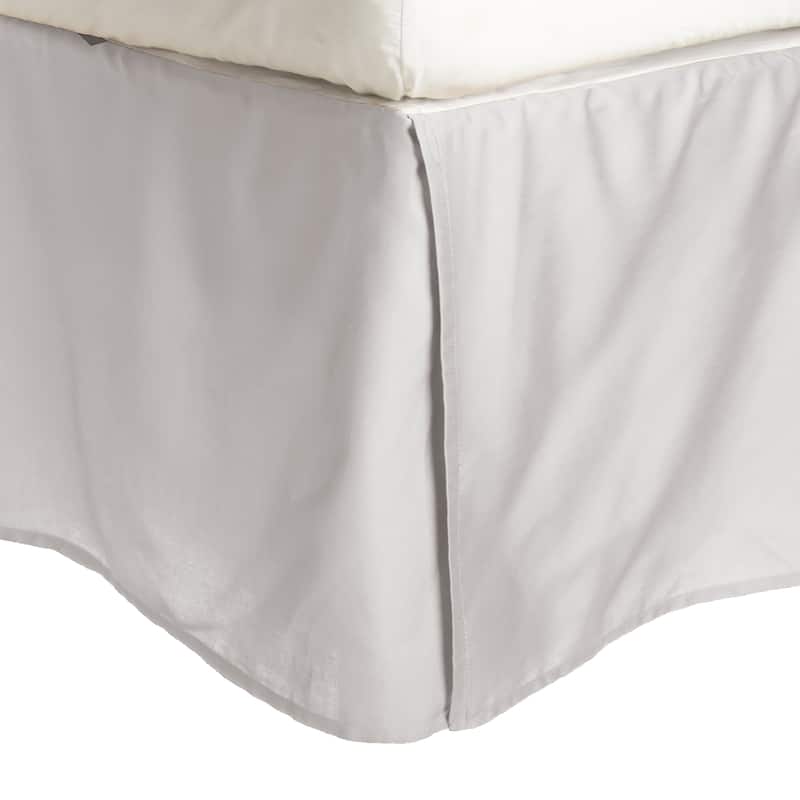 Superior Combed Cotton 15-inch Drop Bedskirt - Twin - Light Grey