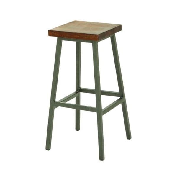 Studio 350 Wood Iron Stool 16 inches wide 30 inches high