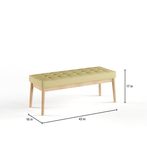 dimension image slide 1 of 10, Saxon Mid-century Tufted Ottoman Bench by Christopher Knight Home