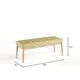 preview thumbnail 8 of 37, Saxon Mid-century Tufted Ottoman Bench by Christopher Knight Home