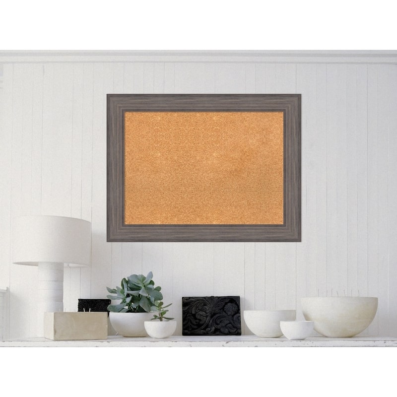 Framed Cork Board, Choose Your Custom Size, Country Barnwood Wood