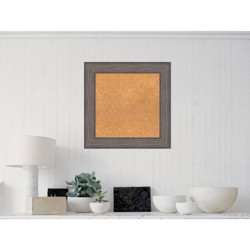 Framed Cork Board, Choose Your Custom Size, Country Barnwood Wood