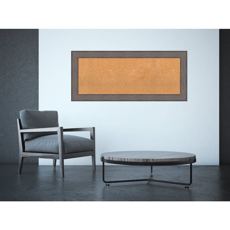 Framed Cork Board, Choose Your Custom Size, Country Barnwood Wood
