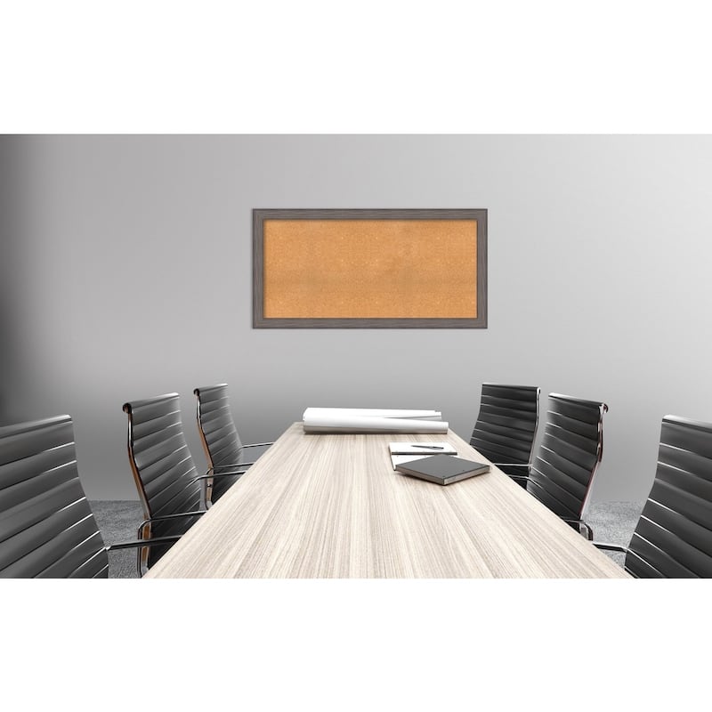 Framed Cork Board, Choose Your Custom Size, Country Barnwood Wood