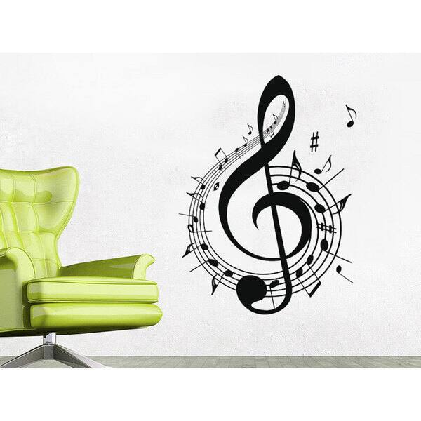Music Note Treble Clef Floral Patterns Musical Notes Waves Music ...