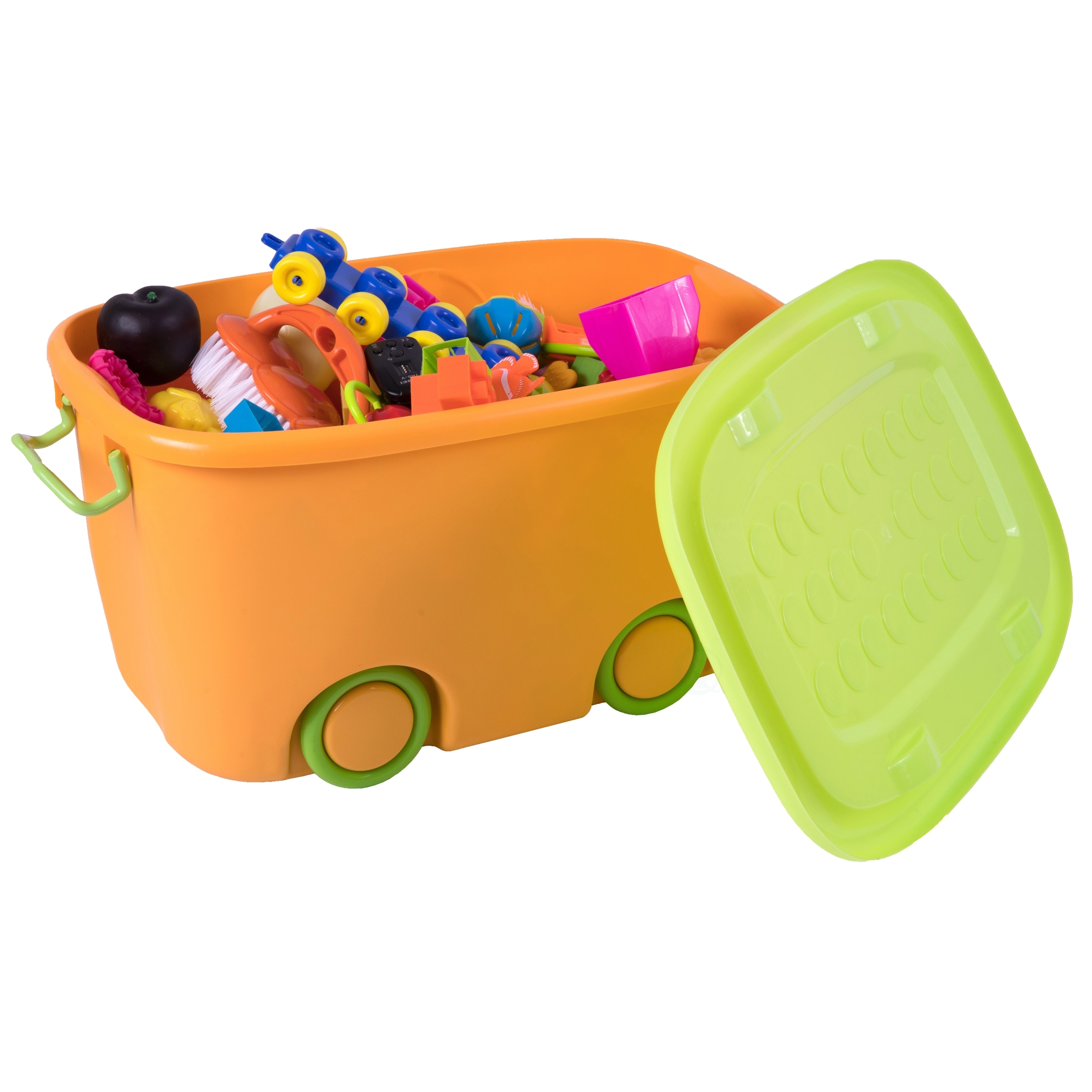 wooden toy box with wheels