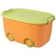 basicwise stackable toy storage box with wheels